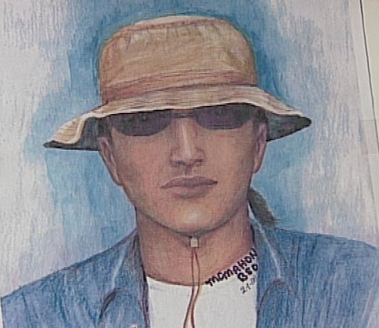 An artist's rendering of the suspect in three incidents at a shopping mall in Boca Raton, Fla.